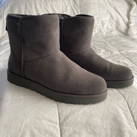 UGG Shoes - UGG Classic Short Suede Boots - Charcoal Gray